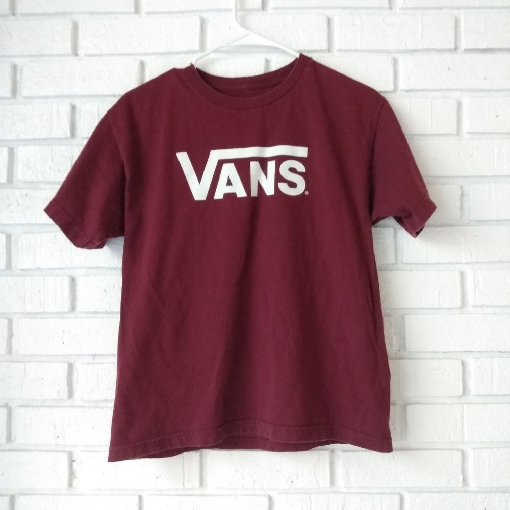 Burgundy Vans T-shirt Women's Size Large